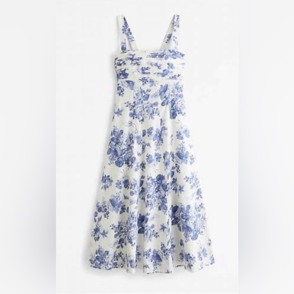 Abercrombie & Fitch Emerson Fit and Flare Midi Dress
